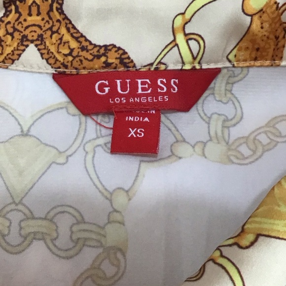 Guess Hadria Printed Long Sleeve Button Up Blouse NEW - Picture 9 of 10